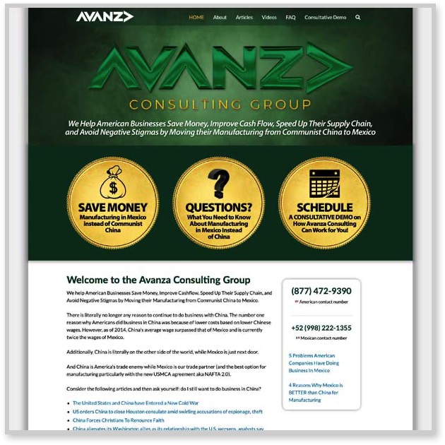 Avanza Consulting Website