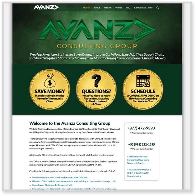 Avanza Consulting Website