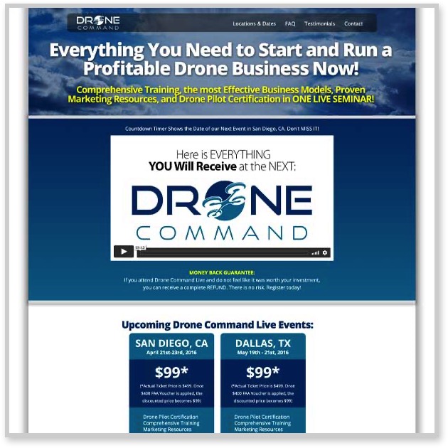 Drone Command Live Website